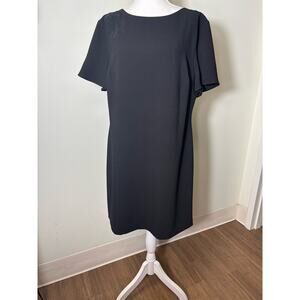 Trina Turk Black Cocktail Dress W Back Lace Inset Sz 12